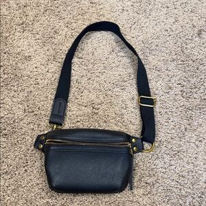 Target Black Crossbody Bag with Gold Accents